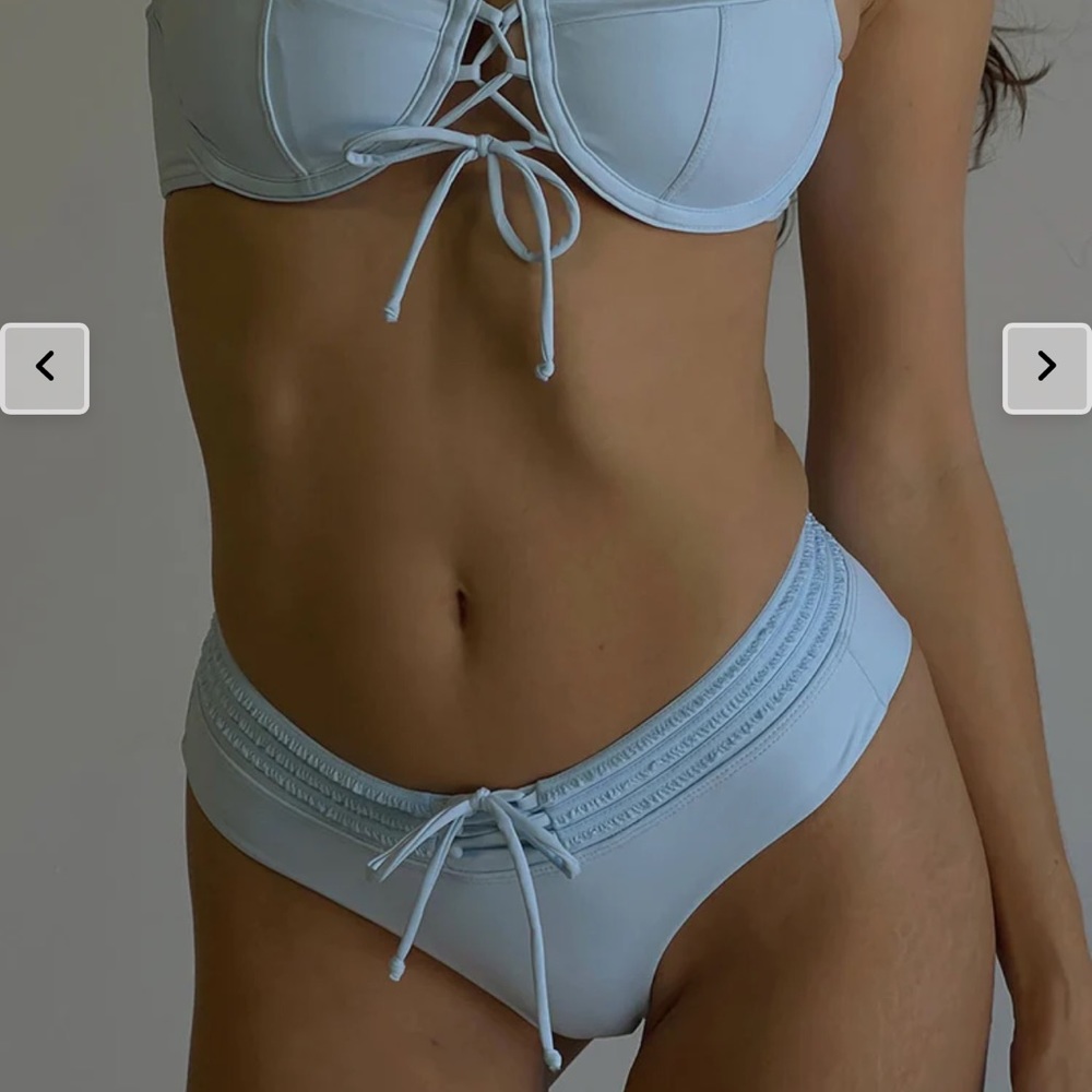 Frankie’s Bikinis Cora Ruffle Cheeky Bikini Bottom